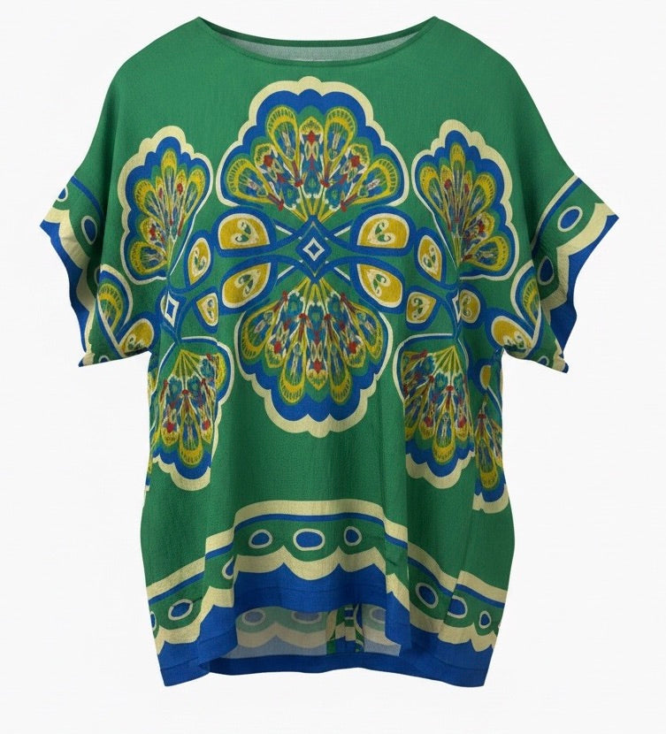 "Gem" Medallion Blouse