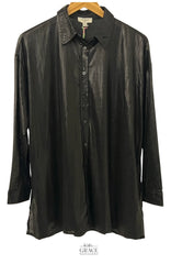 "Verna" Metallic Blouse - The Katie Grace Boutique