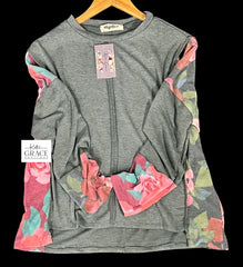 "Kennedy" Floral Top - The Katie Grace Boutique