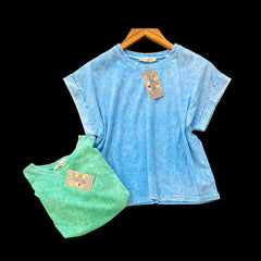 "Keller" Mineral Washed Top, 2 colors - The Katie Grace Boutique