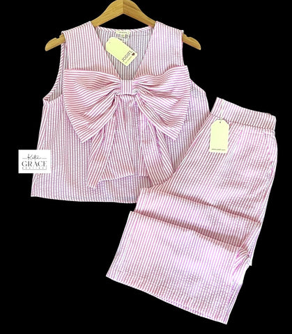 "Mollie" Seersucker Matching Set - The Katie Grace Boutique