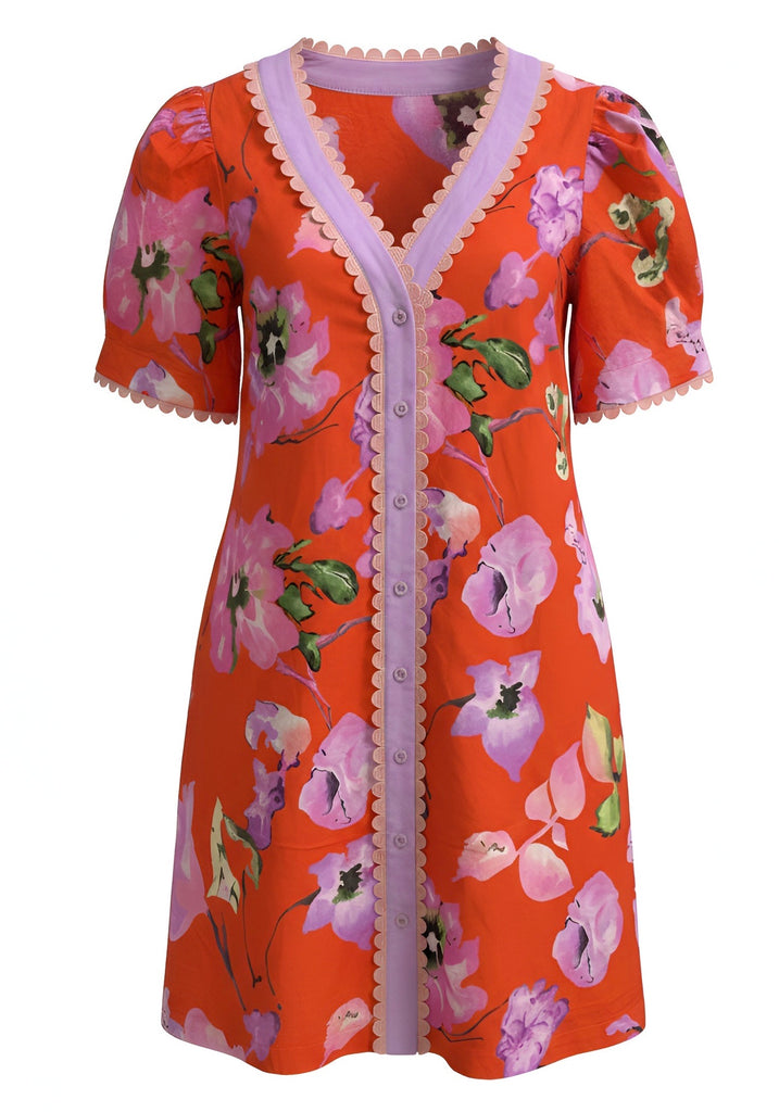 "Isadora" Floral Dress - The Katie Grace Boutique