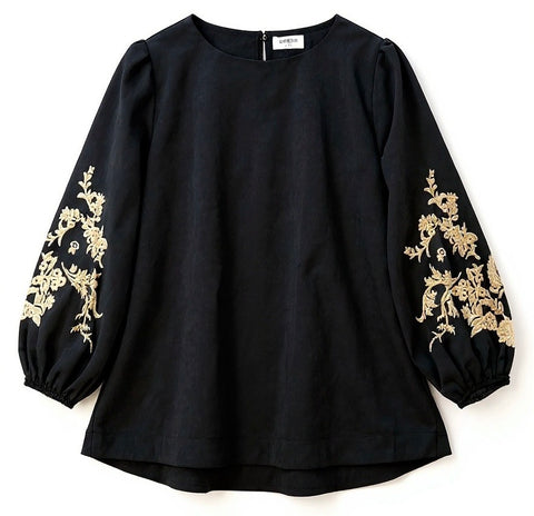 "Lara" Embroidered Blouse - The Katie Grace Boutique