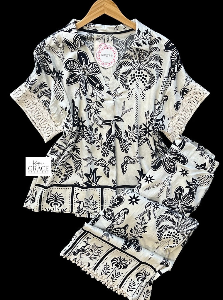 "Rosie" Matching Separates, Black - The Katie Grace Boutique