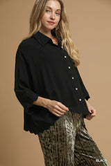 "Ellie" Oversized Dolman Blouse - The Katie Grace Boutique