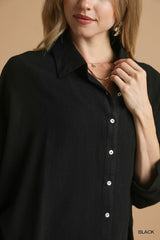 "Ellie" Oversized Dolman Blouse - The Katie Grace Boutique