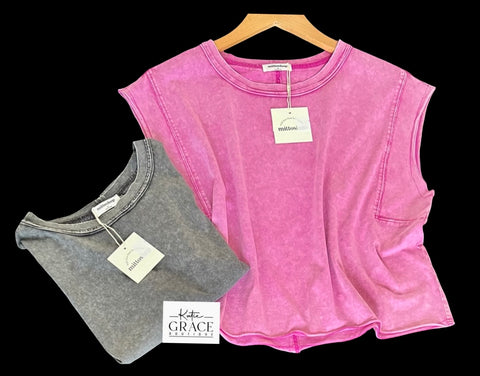 "Milly" Boxy Fit Top, 2 colors - The Katie Grace Boutique