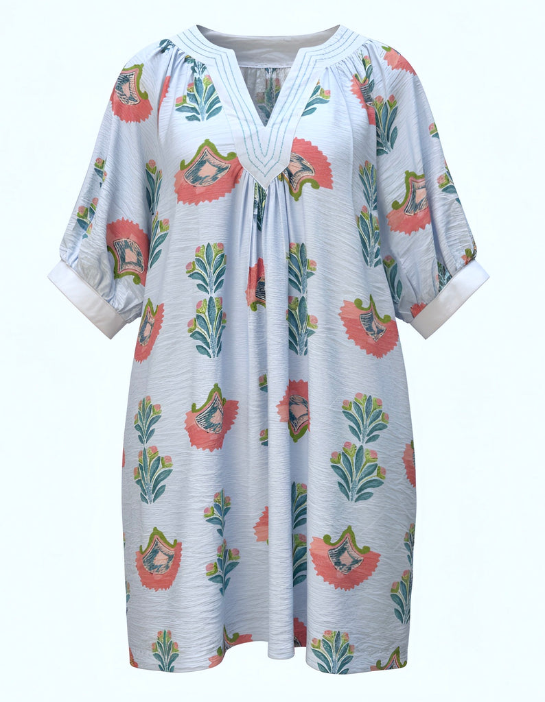 "Josephina" V Neck Dress - The Katie Grace Boutique