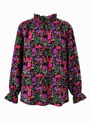 "Alicia" Floral Blouse - The Katie Grace Boutique