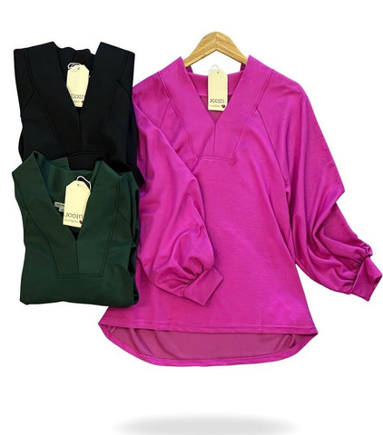 "Destiny" V Neck Luxe Knit, 3 colors - The Katie Grace Boutique