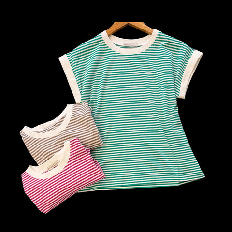 "Marie" Striped Top, 3 colors - The Katie Grace Boutique