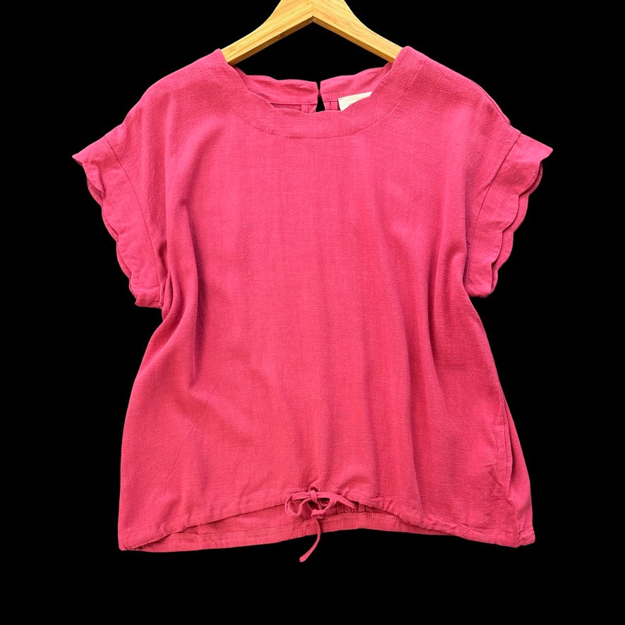 "Sloane" Scalloped Trim and Drawstring, S-2XL - The Katie Grace Boutique
