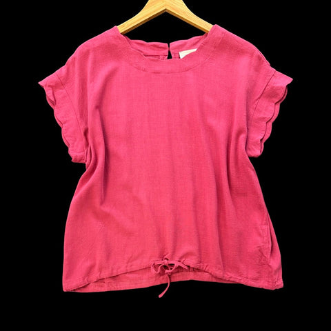 "Sloane" Scalloped Trim and Drawstring, S-2XL - The Katie Grace Boutique