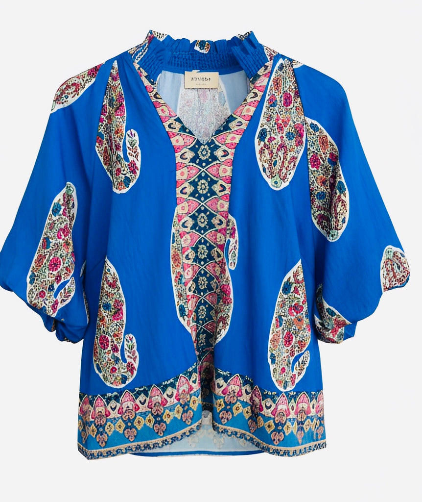 "Freya" Paisley Top - The Katie Grace Boutique