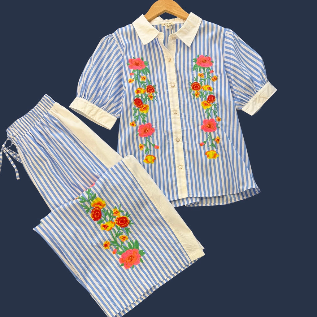 "Kesli" Embroidered Matching Seprates - The Katie Grace Boutique