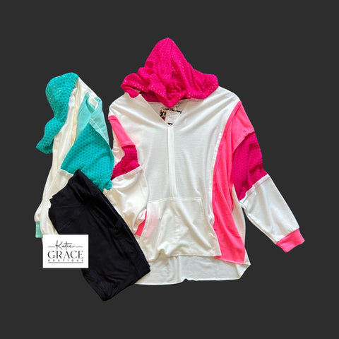 "Ziggy" Mesh Hooded Top - The Katie Grace Boutique
