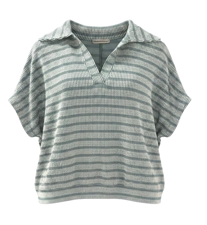 "Riley" Collared Top - The Katie Grace Boutique