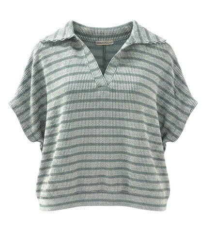 "Riley" Collared Top - The Katie Grace Boutique