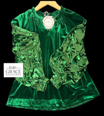 RESTOCKED!  "Brittani" Velvet Blouse - The Katie Grace Boutique