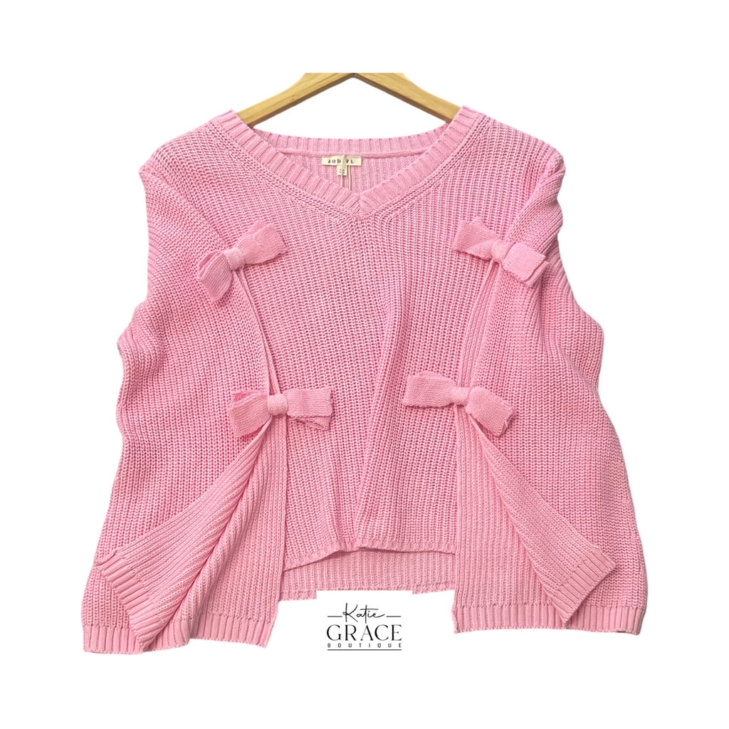 "Tori" Summer Sweater with Bow Ties - The Katie Grace Boutique