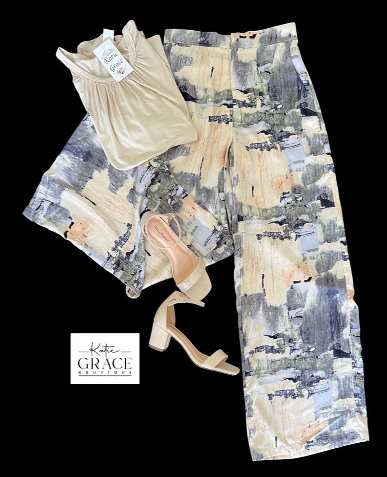 "Milani" Satin Pants - The Katie Grace Boutique