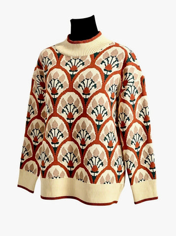 "Chloe" Printed Sweater - The Katie Grace Boutique