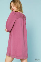 "Violet" French Terry Dress - The Katie Grace Boutique