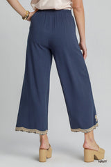 "Charmaine" Embroidered Separates. Navy - The Katie Grace Boutique