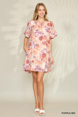 "Melanie" Floral Dress - The Katie Grace Boutique