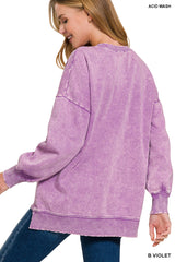 "Emily" Fleece Longline Pullover with Pockets, 3 colors - The Katie Grace Boutique