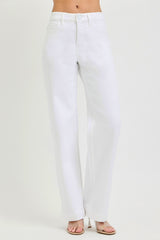 "Nina" High Rise White Jeans - The Katie Grace Boutique