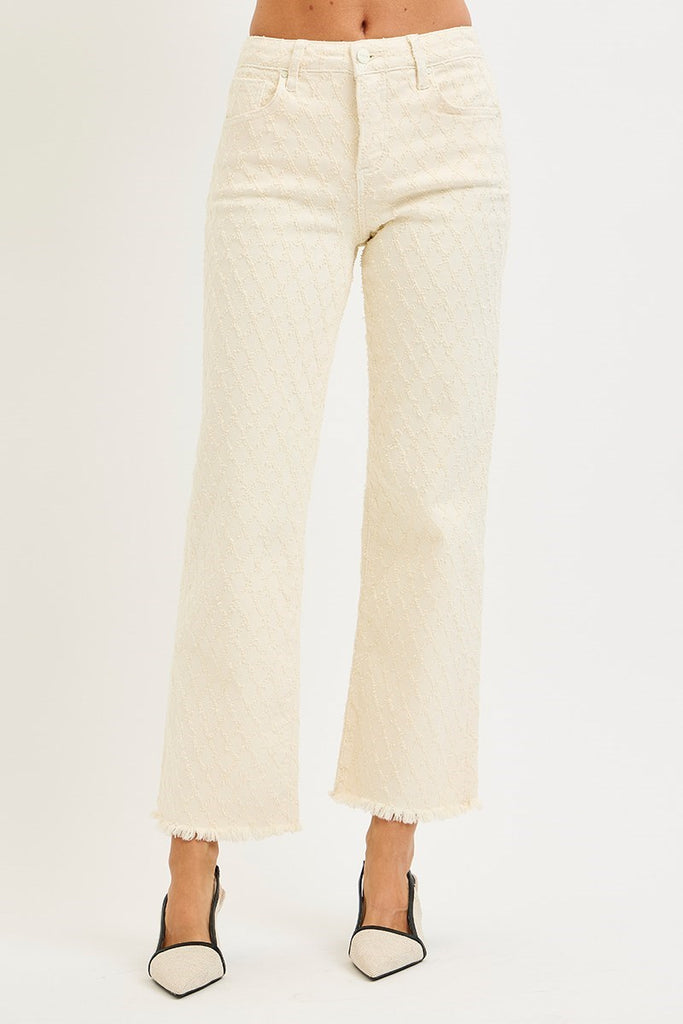 "Kimmie" Textured Jeans - The Katie Grace Boutique