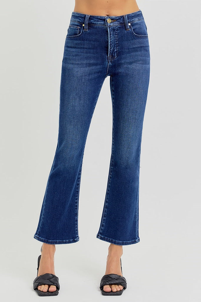 "Tania" Cropped Bootcut Jeans - The Katie Grace Boutique