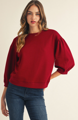 "Sallie" Luxe Knit Top - The Katie Grace Boutique