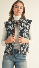 "Tanya" Scalloped Vest - The Katie Grace Boutique