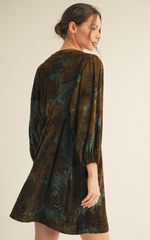 "Chasely" Flocked Dress - The Katie Grace Boutique