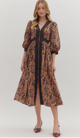 "Paisley" Midi Dress - The Katie Grace Boutique