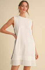 "Alivia" Pleated Hem Dress - The Katie Grace Boutique