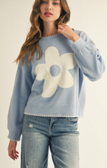 "Sheena" Floral Sweater, 2 colors - The Katie Grace Boutique