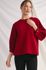 "Elise" Quilted Top, 2 colors - The Katie Grace Boutique