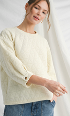 "Elise" Quilted Top, 2 colors - The Katie Grace Boutique