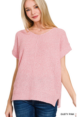"Kendra" Short Sleeve Sweater, 3 colors - The Katie Grace Boutique