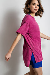 "Carrigan" Mineral Wash Tee - The Katie Grace Boutique