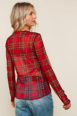 "Taylor" Sheer Christmas Plaid - The Katie Grace Boutique