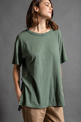 "Carrigan" Mineral Wash Tee - The Katie Grace Boutique