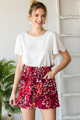 "Vicky" Elastic Waist Shorts - The Katie Grace Boutique