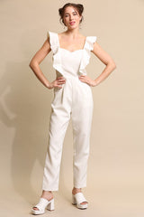 SALE! "Jillian" Ruffled Jumpsuit - The Katie Grace Boutique