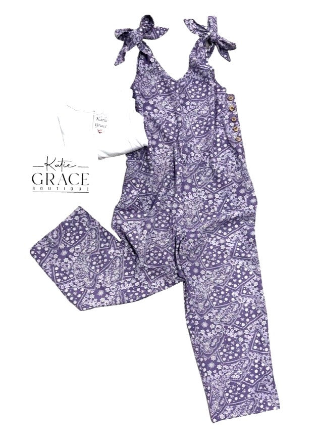 "Phoebe" Twill Cotton Overalls - The Katie Grace Boutique