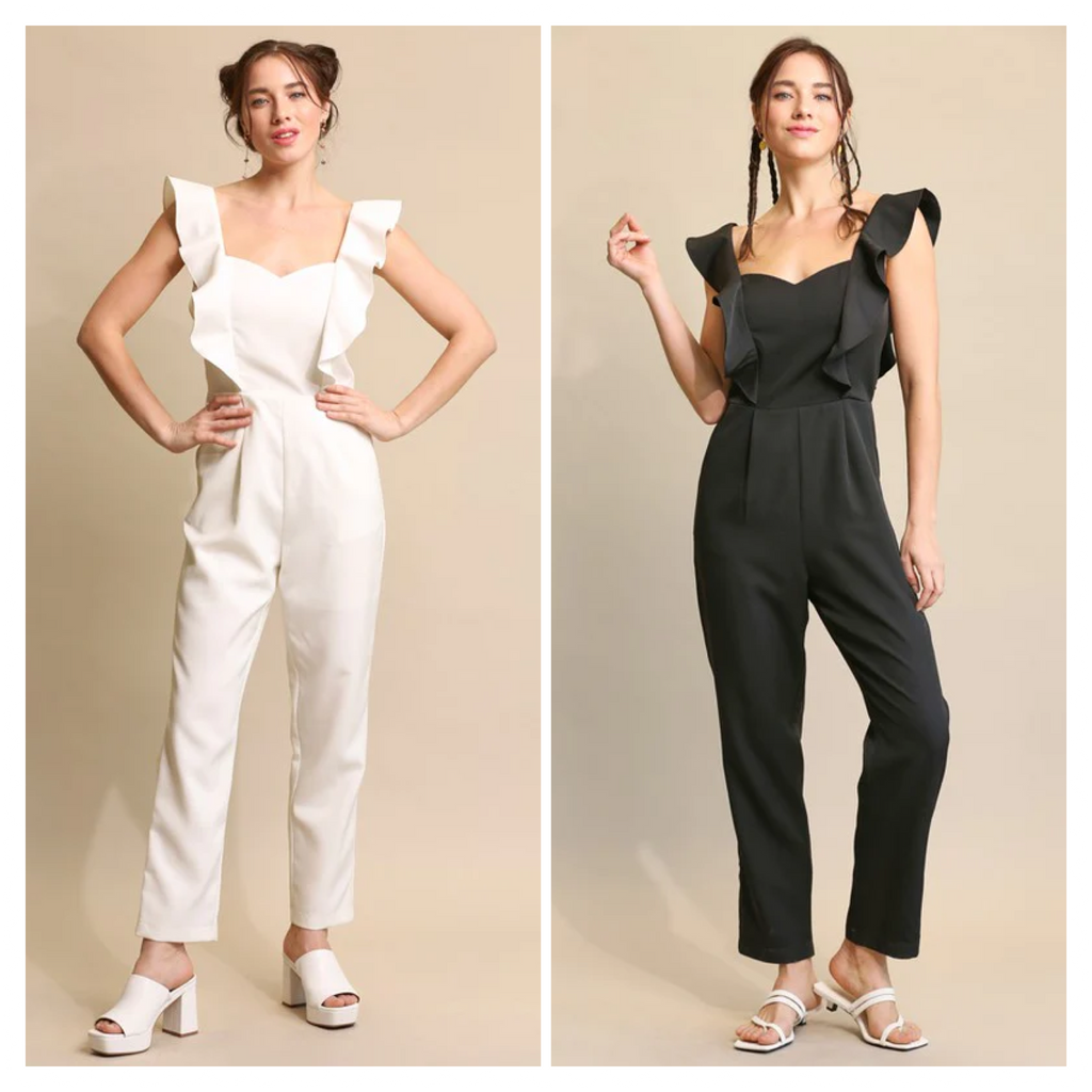 SALE! "Jillian" Ruffled Jumpsuit - The Katie Grace Boutique